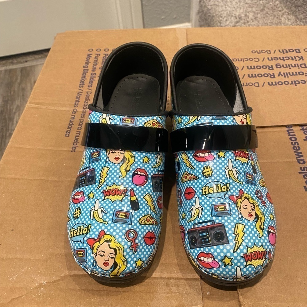 Bjork andie pop art leather clogs - Picture 9 of 14